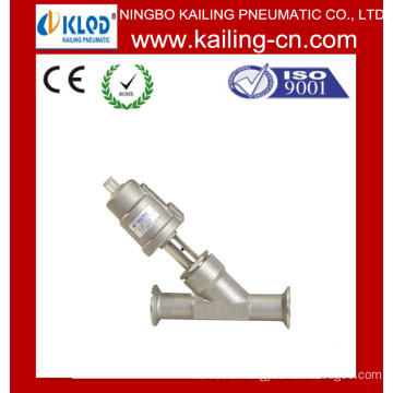 china angle valve / KLJZF Series 2 Way Pneumatic Stainless Angle Seat Valve